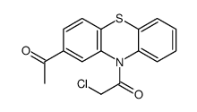 2-乙酰基-10-(氯乙酰基)-10H-吩噻嗪 结构式