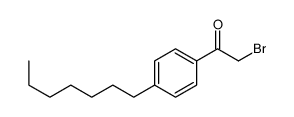 2-溴-1-(4-庚基苯基)乙酮 结构式