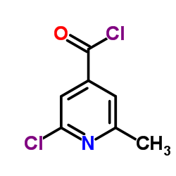 2-氯-6-甲基吡啶-4-羰酰氯 结构式