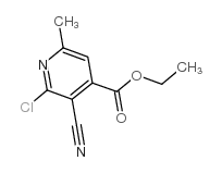 2-氯-3-氰基-6-甲基异烟酸乙酯 结构式