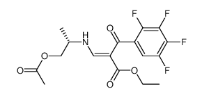 Benzenepropanoic acid, α-[[[2-(acetyloxy)-1-methylethyl]amino]methylene]-2,3,4,5-tetrafluoro-β-oxo-, ethyl ester, [S-(E)]- (9CI) 结构式