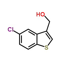 (5-氯-1-苯并噻吩-3-基)甲醇 结构式