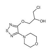 2-Propanol, 1-chloro-3-[[4-(4-morpholinyl)-1,2,5-thiadiazol-3-yl]oxy]- 结构式