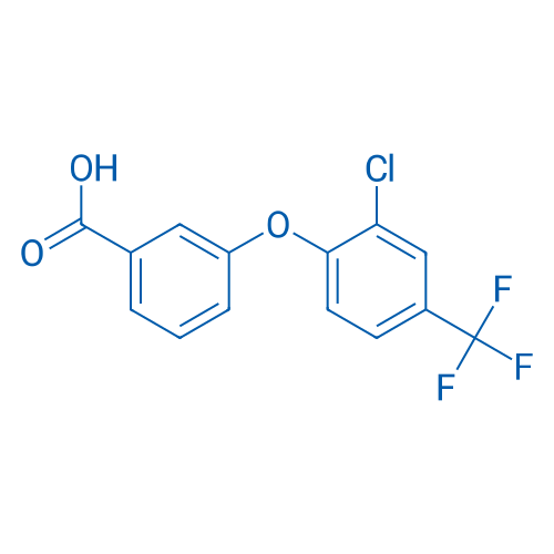 3-[2-氯-4-(三氟甲基)苯氧基]苯甲酸 结构式