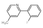 2-(2-氟苯基)-4-甲基吡啶 结构式
