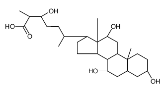 3,7,12,24-四羟基胆甾烷-26-酸 结构式