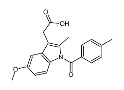 5-甲氧基-2-甲基-1-(4-甲基苯甲酰基)-1H-吲哚-3-乙酸 结构式