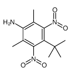 4-氨基-1-叔丁基-3,5-二甲基-2,6-二硝基苯 结构式