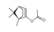 1,7,7-三甲基双环[2.2.1]庚-2-烯-2-醇乙酸酯,(+)- 结构式