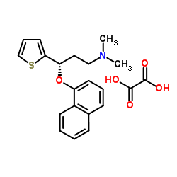 (S)-(+)-N,N-二甲基-3-(1-萘氧基)-3-(2-噻吩基)丙胺草酸盐 结构式