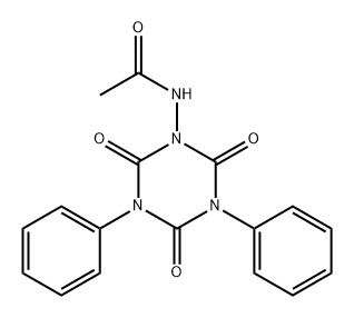 N-(四氢-2,4,6-三氧代-3,5-二苯基-1,3,5-三嗪-1(2H)-基)乙酰胺 结构式