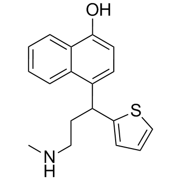 4-(3-(甲基氨基)-1-(噻吩-2-基)丙基)萘-1-醇 结构式
