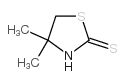 4,4-二甲基噻唑烷-2-硫酮 结构式