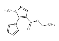 1-甲基-5-(1H-吡咯-1-基)-1H-吡唑-4-羧酸乙酯 结构式