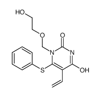 2,4(1H,3H)-Pyrimidinedione,5-ethenyl-1-[(2-hydroxyethoxy)methyl]-6-(phenylthio)- 结构式