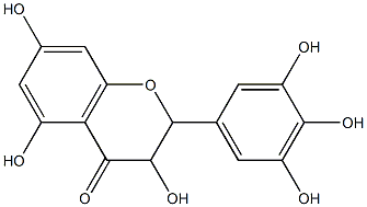 3,5,7-三羟基-2-(3,4,5-三羟基苯基)-2,3-二氢色烯-4-酮 结构式