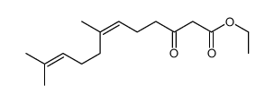 (6Z)-7,11-二甲基-3-氧代-6,10-十二碳二烯酸乙酯 结构式
