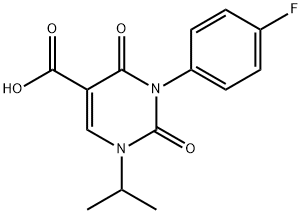 3-(4-氟苯基)-1-异丙基-2,4-二氧代-1,2,3,4-四氢嘧啶-5-羧酸 结构式