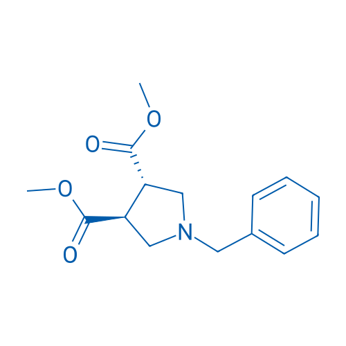 (3S,4S)-1-苄基吡咯烷-3,4-二羧酸二甲酯 结构式