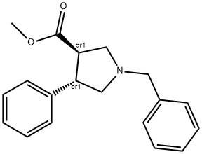DL-1-苄基-4-苯基吡咯烷-3-羧酸甲酯 结构式