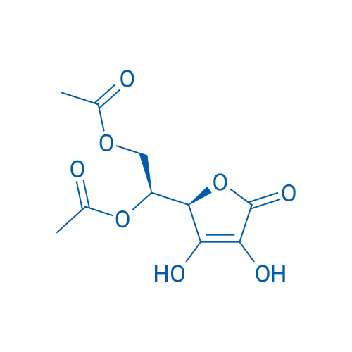 L-抗坏血酸5,6-二乙酸酯 结构式