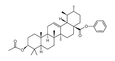 Urs-12-en-28-oic acid, 3-(acetyloxy)-, phenyl ester, (3β)- (9CI) 结构式