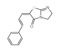5,6-二氢-2-(3-苯基-2-丙烯-1-亚基)咪唑并[2,1-b]噻唑-3(2H)-酮 结构式