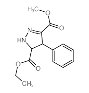 4,5-二氢-4-苯基-1H-吡唑-3,5-二羧酸-5-乙酯-3-甲酯 结构式