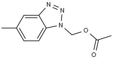 5-甲基-1H-苯并三唑-1-甲醇-1-乙酸酯 结构式