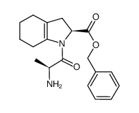 1H-Indole-2-carboxylic acid, 1-[(2S)-2-amino-1-oxopropyl]-2,3,4,5,6,7-hexahydro-, phenylmethyl ester, (2S)- 结构式