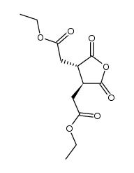 四氢-2,5-二氧代-3,4-呋喃二乙酸二乙酯 结构式