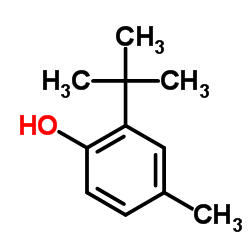 2-叔丁基对甲苯酚 结构式