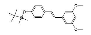Benzene, 1-[(1E)-2-[4-[[(1,1-dimethylethyl)dimethylsilyl]oxy]phenyl]ethenyl]-3,5-dimethoxy- 结构式