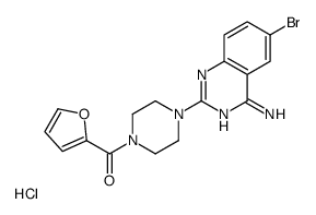 1-(4-氨基-6-溴-2-喹唑啉基)-4-(2-呋喃羰基)哌嗪盐酸盐 结构式