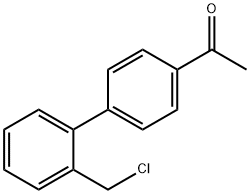1-[2'-(氯甲基)[1,1'-联苯]-4-基]乙酮 结构式