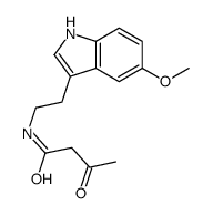 Butanamide, N-[2-(5-methoxy-1H-indol-3-yl)ethyl]-3-oxo- 结构式