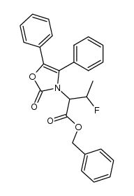 3(2H)-Oxazoleacetic acid, α-(1-fluoroethyl)-2-oxo-4,5-diphenyl-, phenylmethyl ester, (R*,R*)- (9CI) 结构式