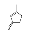 3-甲基-2-环戊烯-1-硫酮 结构式