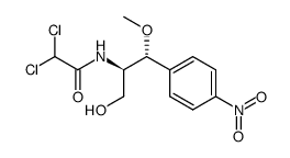 2,2-二氯-N-[(1R,2R)-1-(羟甲基)-2-甲氧基-2-(4-硝基苯基)乙基]乙酰胺 结构式