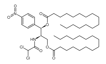 Hexadecanoic acid, 1,1'-[(1R,2R)-2-[(2,2-dichloroacetyl)amino]-1-(4-nitrophenyl)-1,3-propanediyl] ester 结构式