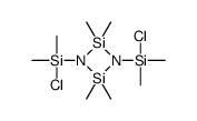 1,3-双(氯二甲基硅基)-2,2,4,4-四甲基-1,3-二氮杂-2,4-二硅杂环丁烷 结构式