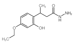 Benzenepropanoicacid, 4-ethoxy-2-hydroxy-b-methyl-, hydrazide 结构式