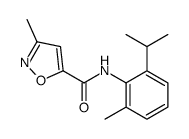 3-甲基-N-(2-甲基-6-异丙基苯基)-5-异噁唑甲酰胺 结构式