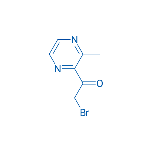 2-溴-1-(3-甲基吡嗪-2-基)-1-乙酮 结构式