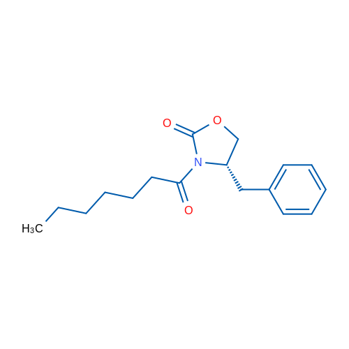 (S)-4-苄基-3-庚酰基噁唑啉-2-酮 结构式