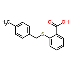 2-[(4-甲基苄基)硫代]苯甲酸 结构式