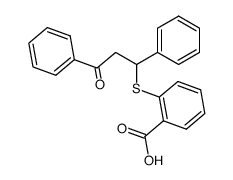2-[(3-氧代-1,3-二苯基丙基)硫代]苯甲酸 结构式