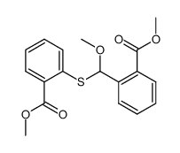 Benzoic acid, 2-[[methoxy[2-(methoxycarbonyl)phenyl]methyl]thio]-, methyl ester 结构式