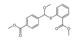 Benzoic acid, 2-[[methoxy[4-(methoxycarbonyl)phenyl]methyl]thio]-, methyl ester 结构式