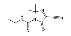 1H-Imidazole-1-carboxamide, 4-cyano-N-ethyl-2,5-dihydro-2,2-dimethyl-5-oxo- 结构式